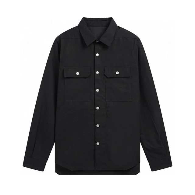Rick Owens Men's Heavy Cotton Outershirt in Black